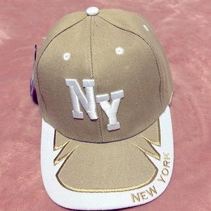 Men Logo New York Adhesive Adjustable Hat One Size!
